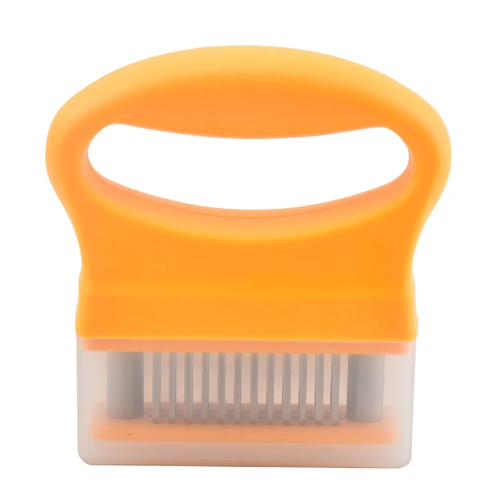 

Stainless Steel Blades Meat Tenderizer Ultra Sharp Needle Ergonomic Handle Tenderizing Beef Mallet with Cover Convenient