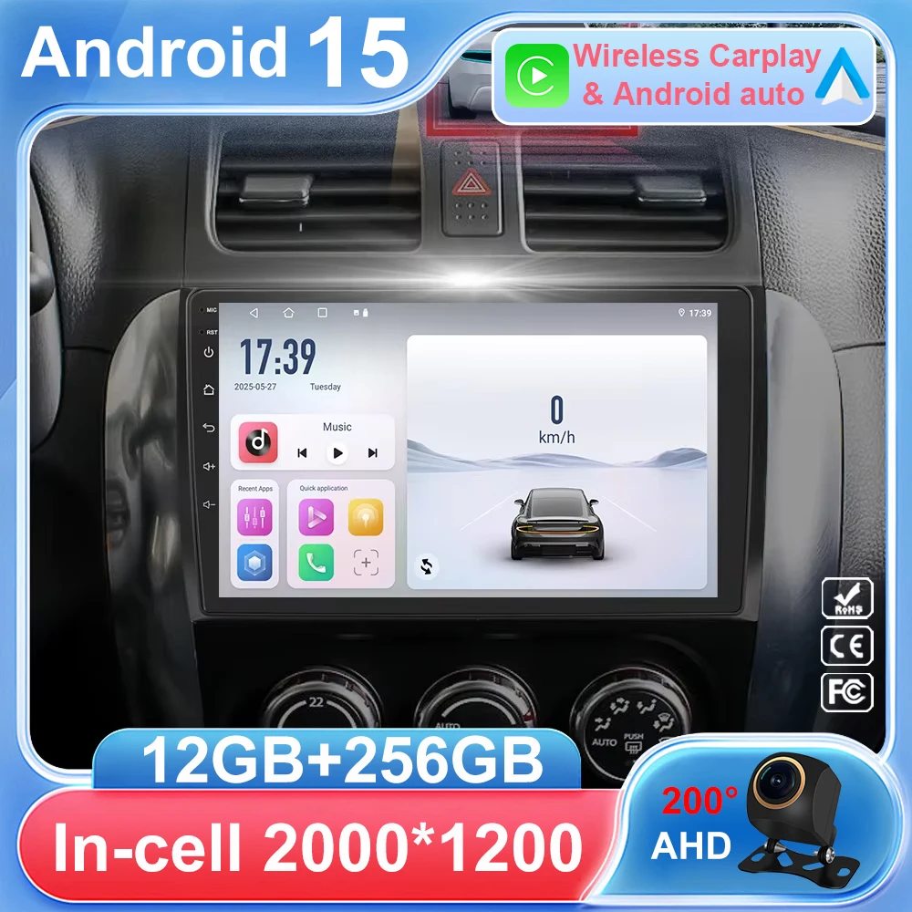 

Android 15 Car Radio For Suzuki SX4 2006 - 2012 8G RAM 128G ROM Auto Carplay Player Multimedia GPS Navigation With BT WIFI