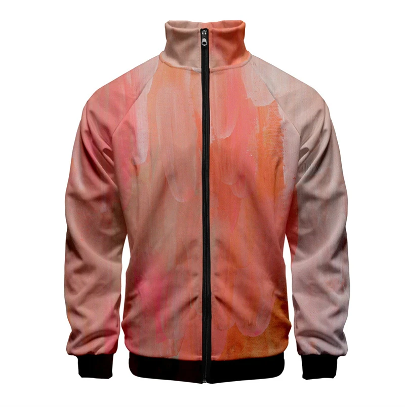 Abstract Painting Pattern 3D Jacket Men Women Harajuku Hip Hop Style Hoodies Casual Stand Collar Zipper Sweatshirt Mens Clothes