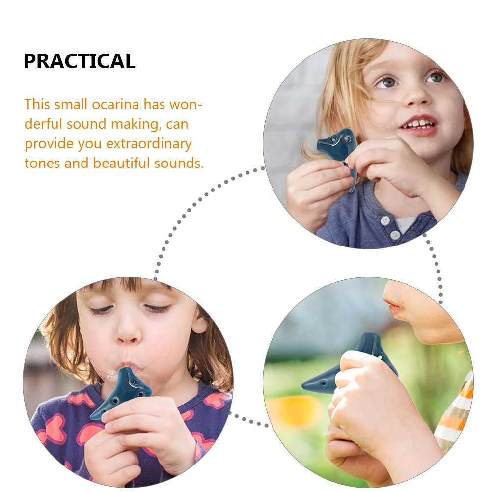 

2Pcs Mini Ceramic Ocarina 6-Hole Lightweight Wind Instrument for Portable Music Learning Tool for Amateurs