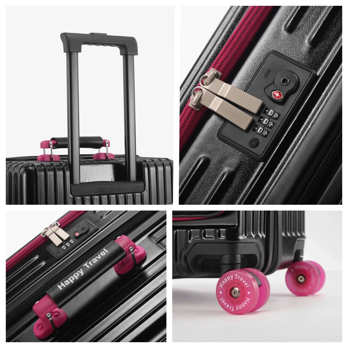 20/24/28-дюймовый расширяемый чемодан на колесиках с боковым отверстием и красочным вращающимся колесом, дорожный чемодан на колесиках с замком TSA