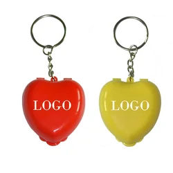 Print logo CPR Mask KeyChain Mouth To Mouth Rescue Shields In Mini Heart Box Red Cpr Face Mask First Aid Kit Portable