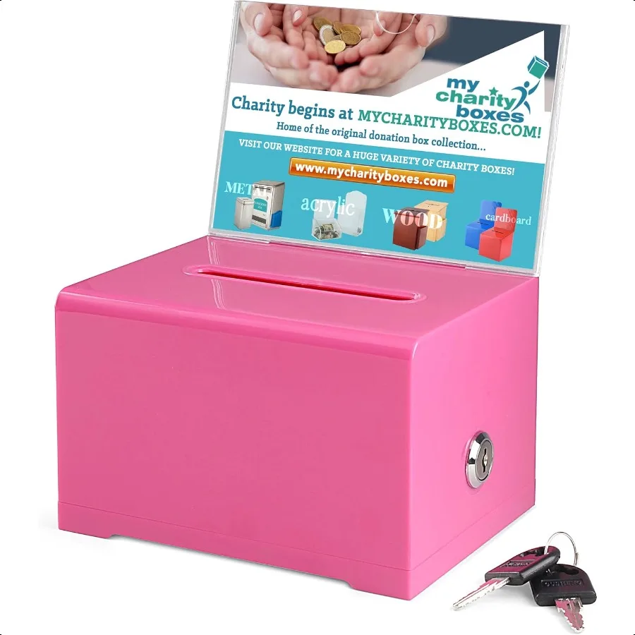 جمع التبرع صندوق الاقتراع تذكرة رسم التصويت أو صندوق التعليق مكتب وصندوق استشعار جمع الصمامات 6.25 × 4.75 × 4 بوصة Dis