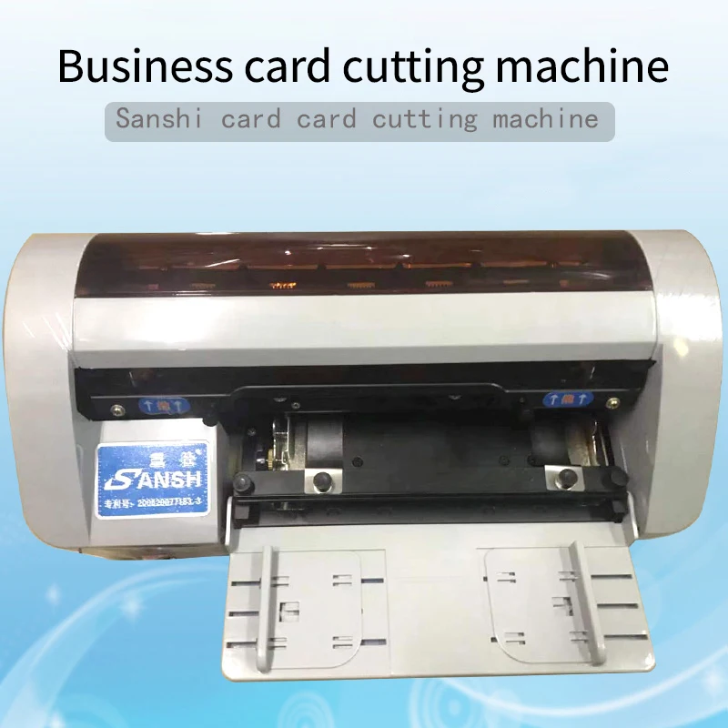 Professional Electric Business Card Cutter 90x54mm Paper Trimmer with Automatic Corner Waste Removal for Office Use