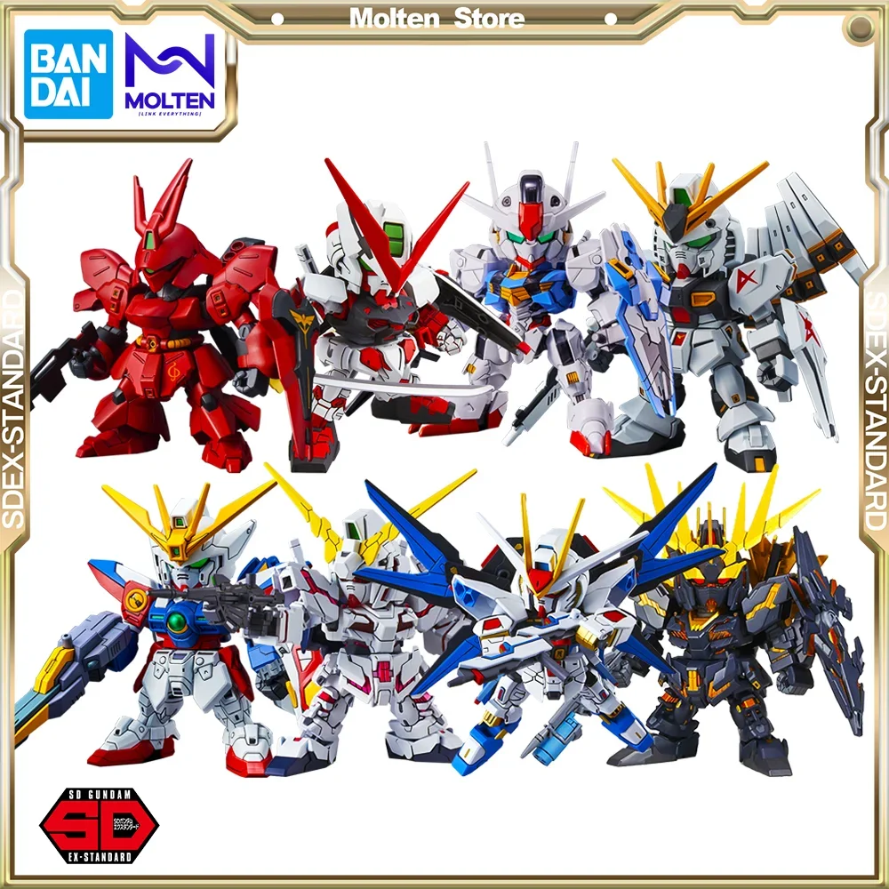 Bandai Original SD Gundam EX Standard RX-78-2 Strike Freedom Unicorn Wing Gundam Zero EW Gunpla Model Kit Assembly/Assembling