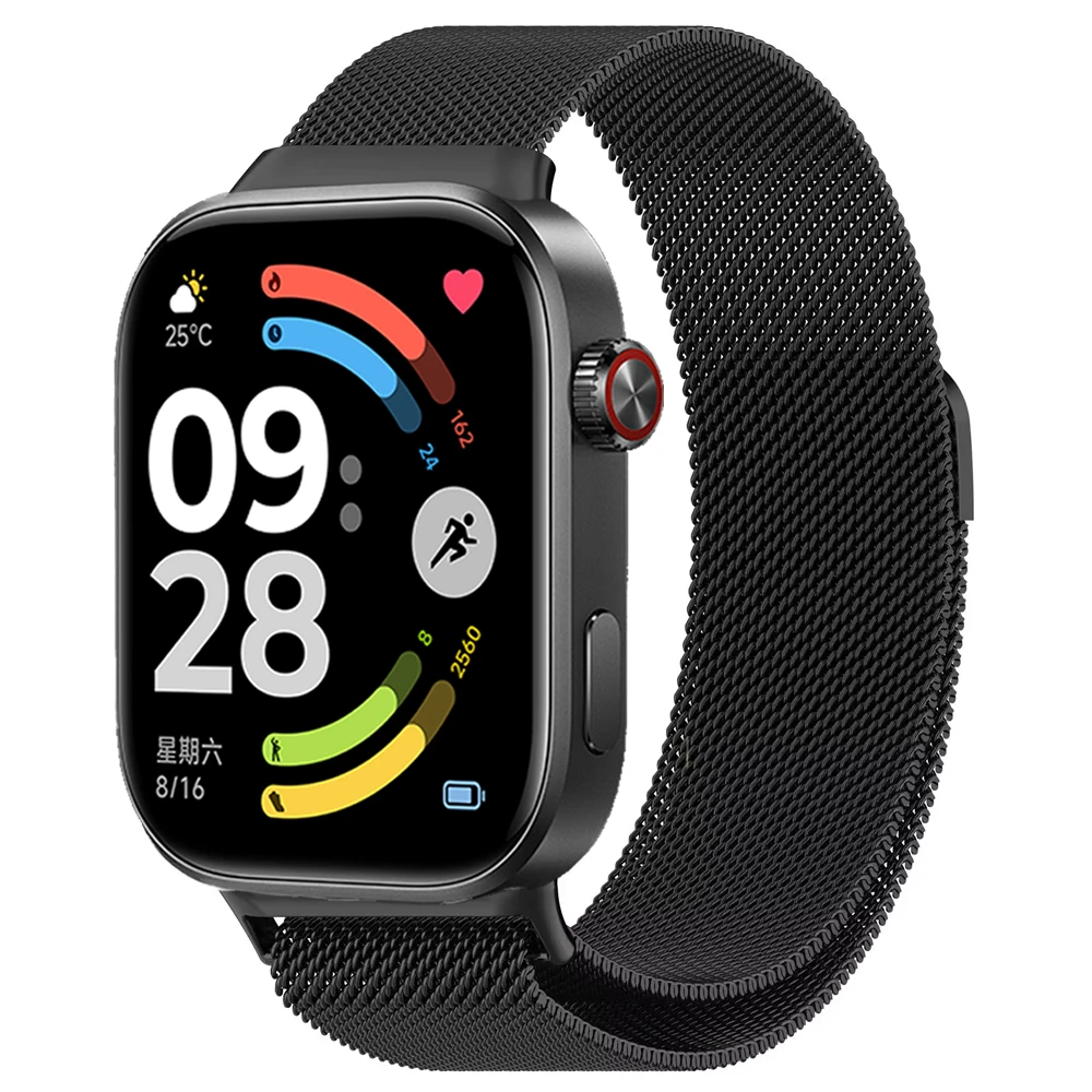 Milanese Loop Armband für Redmi Watch 6 5 4 Metall Magnetisches Armband für Xiaomi Mi Band 9 Pro/Mi Band 8 Pro Zubehör