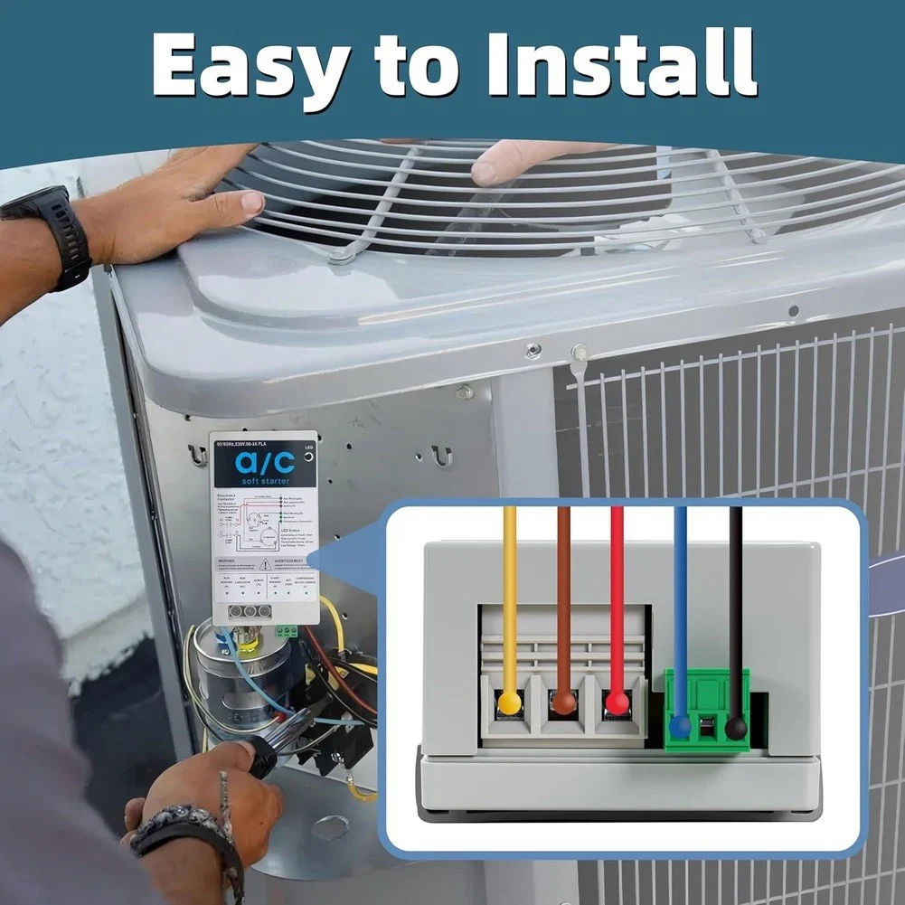 16-32A Air Conditioner Soft Module 230V For 4-7 Ton HVAC RV Marine Solar Power System Reducing Startup Current Protection