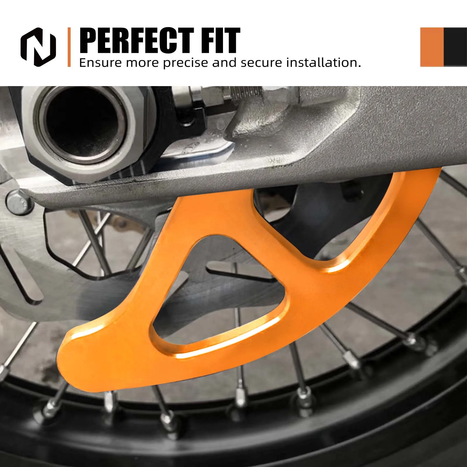 NICECNC Bremsscheibenschutz hinten für KTM EXC 300 EXC XCW XCFW EXCF SX SXF XC XCF 125 250 350 450 530 2004–2022 für Husqvarna TE300