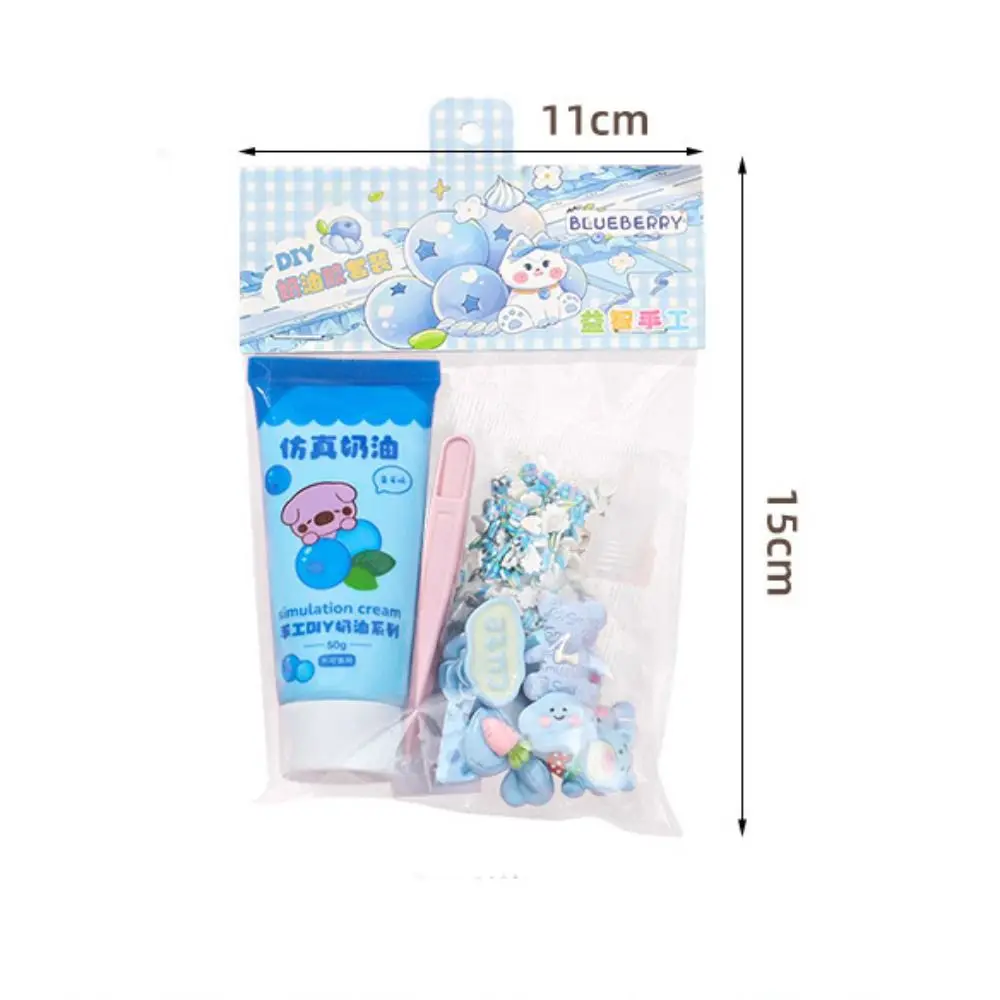 Lovely Plastic Resin Simulation Cream Gel Yellow Red Blue DIY Hair Clip Decorate DIY Handmade Toy Set Unisex