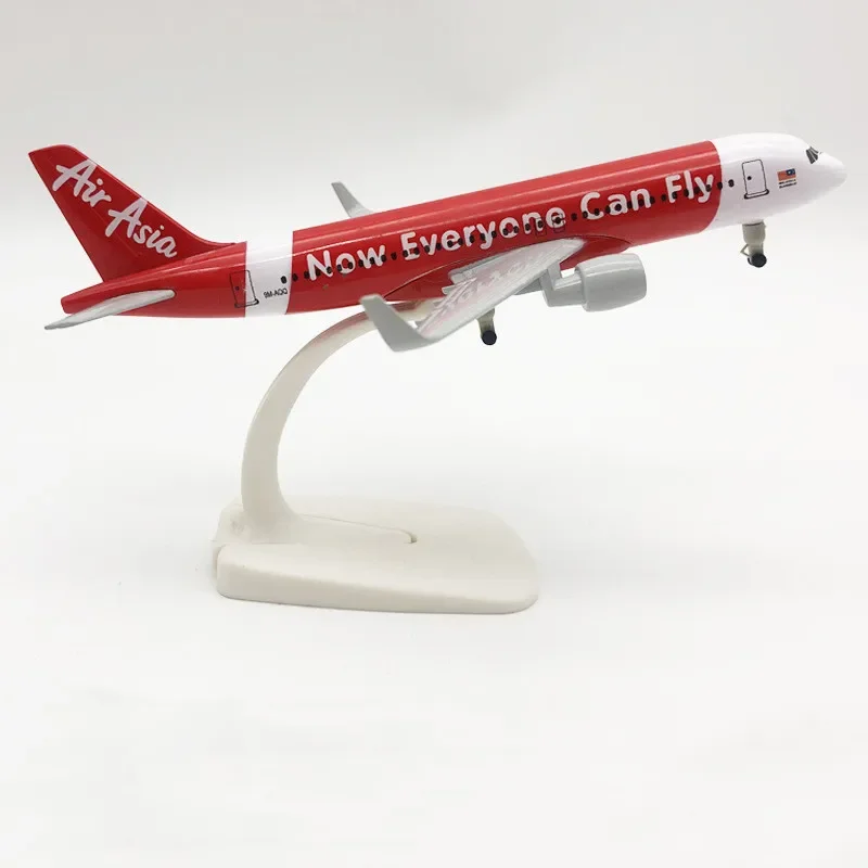 19cm Red Air Asia Airlines Airbus 320 A320 Airways Alloy Metal Airplane Model Diecast Air Plane Model &Wheels Aircraft Aeroplane