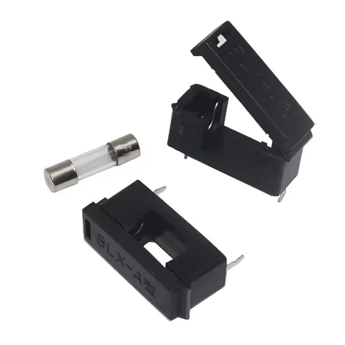 【40-20PCS】BLX-A 5*20MM BLACK GLASS FUSE HOLDER 5*20 Insurance Tube Socket Fuseholder for 5X20MM 5X20 Fuse PCB BOARD