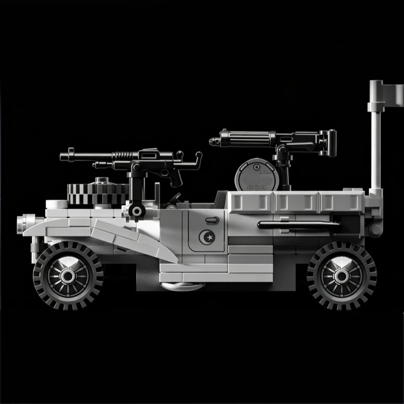 

Military Towed Artillery Car Model MOC Building Bricks War Equipment Modular Technology Gifts Holiday Assemble Children Toy Suit