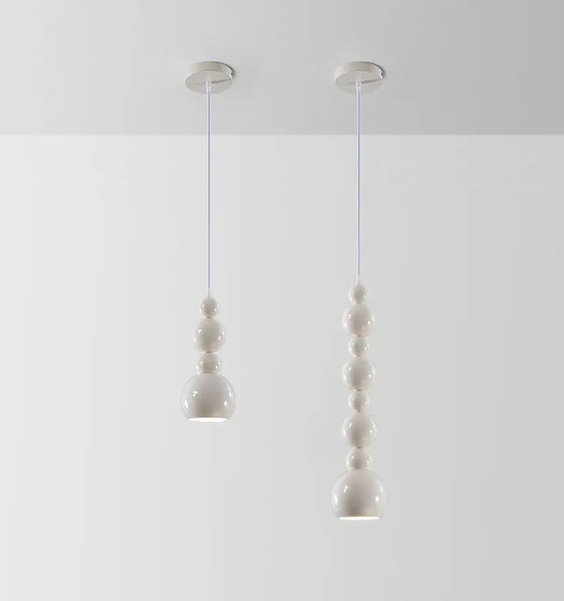 White Metal Pendant Lights Bedroom Dining Room Indoor