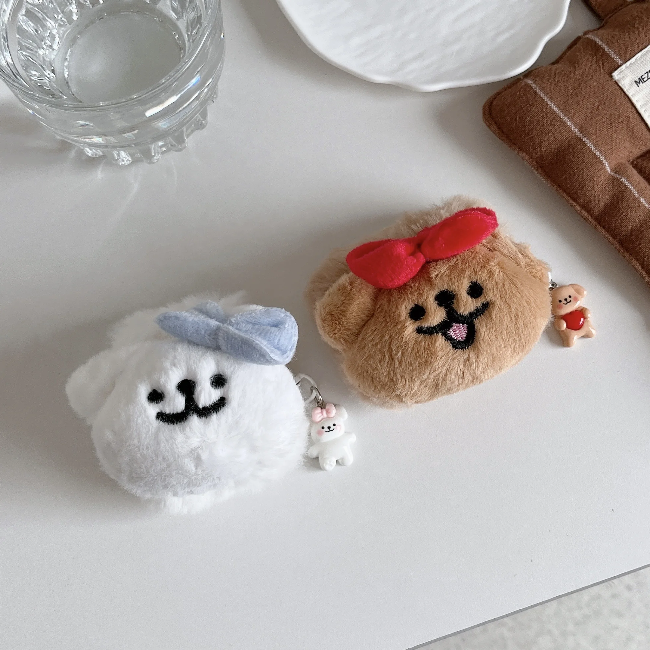 

Cute Cartoon Fur Earphone Case for Airpods Pro 3 2 1 4 Air Pods Pro2 3rd Generation Puppy Fluffy Plush Warm Women Girls Cover
