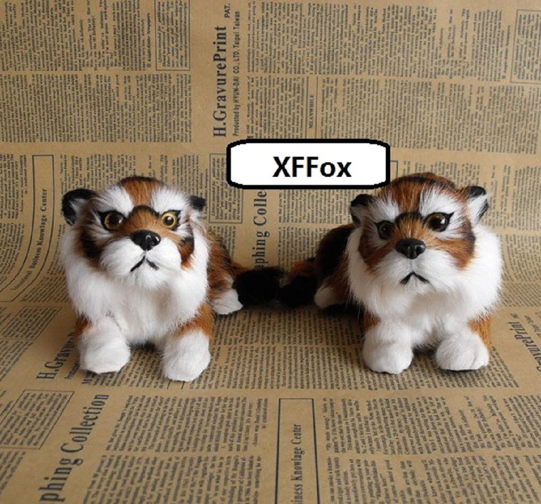 

a pair of simulation tiger models polyethylene&furs small real life tiger dolls gift 17x9x10cm xf2213