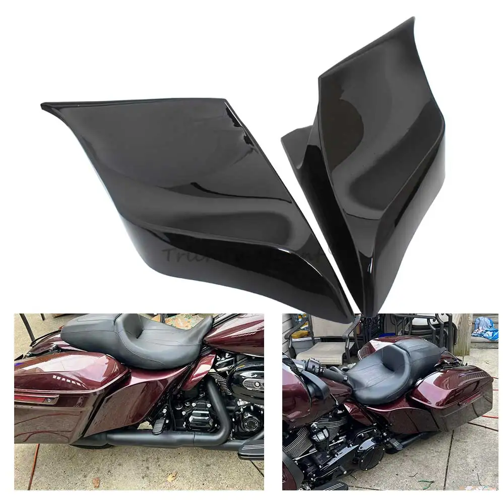 

For Harley Touring Road Glide CVO Street Glide Ultra Limited Road King 2014-2023 Black Motorcycle Stretched Extended Side Cover