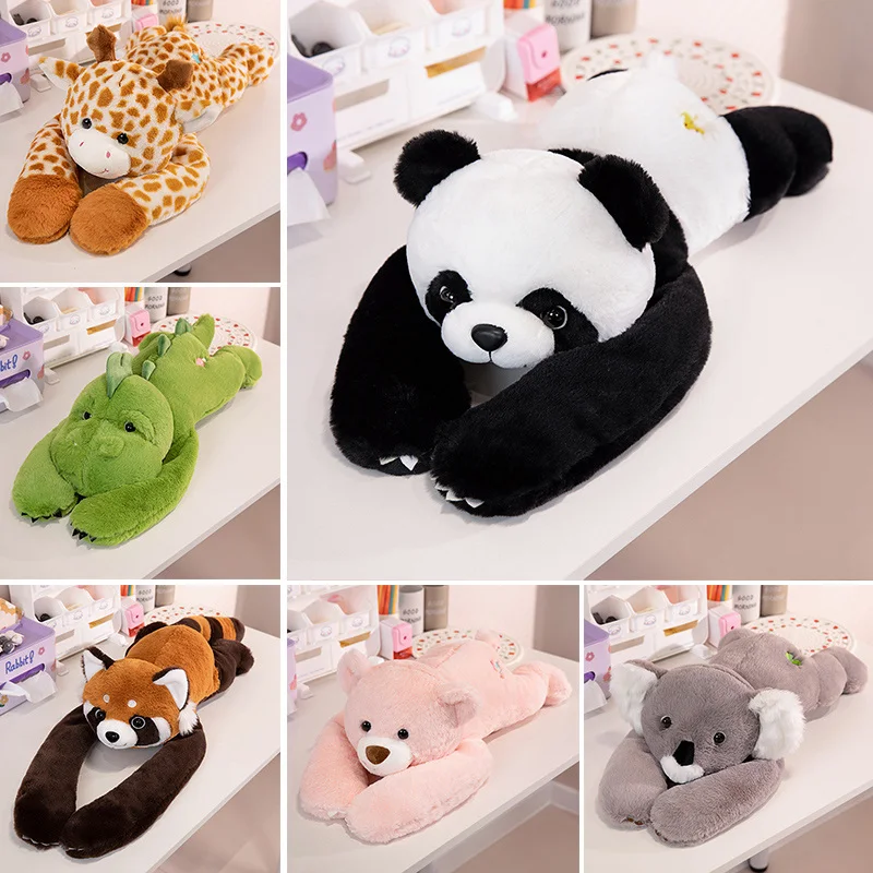 60cm Long Arm Animal Series Bear Panda Raccoon Koala Stuffed Animal Plushies Dolls Throw Pillow Toys Birthday Gifts Xmas Decor