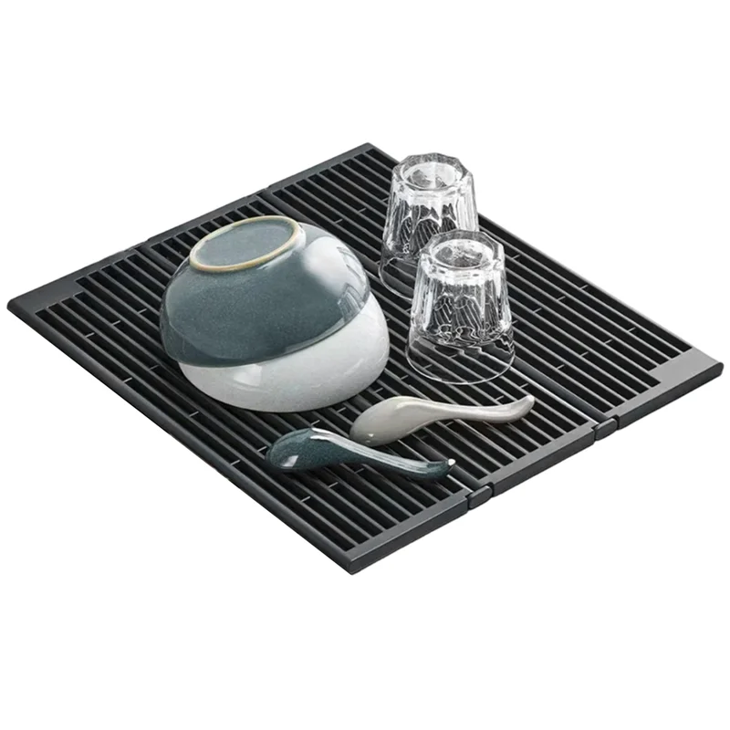 

A69esplash-Proof Foldable Kitchen Sink Drainer 1Pc Design For Dishes Utensils Perfect For Countertops Bars And Home Kitchens