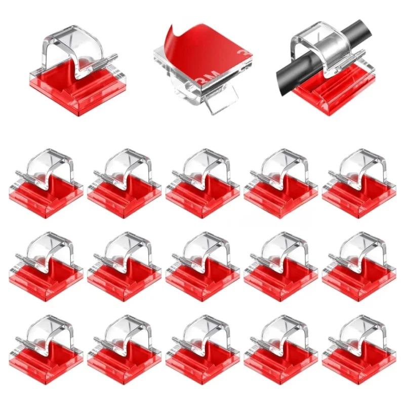 10/50PCS Cable Management Clip Guiding Line Wire Arrangement Protector Fixations Cord Holder Clearance WINDER Clips Attache Hom