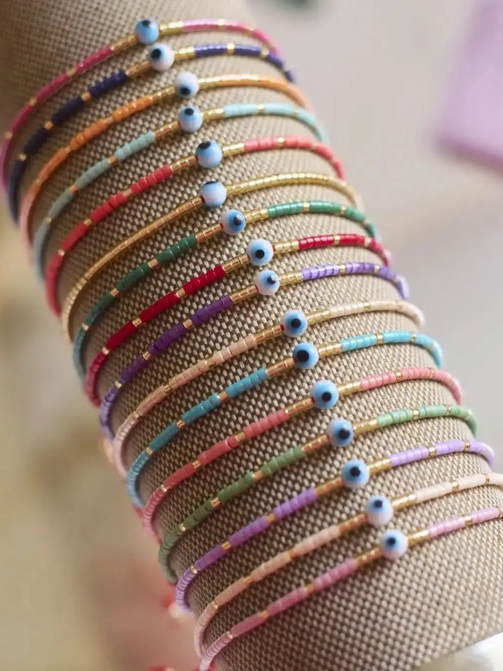 

KKBEAD Handmade Miyuki Beaded Evil Eye Protection Bracelet for Women Dainty Accessory Jewelry Gift Pulseras