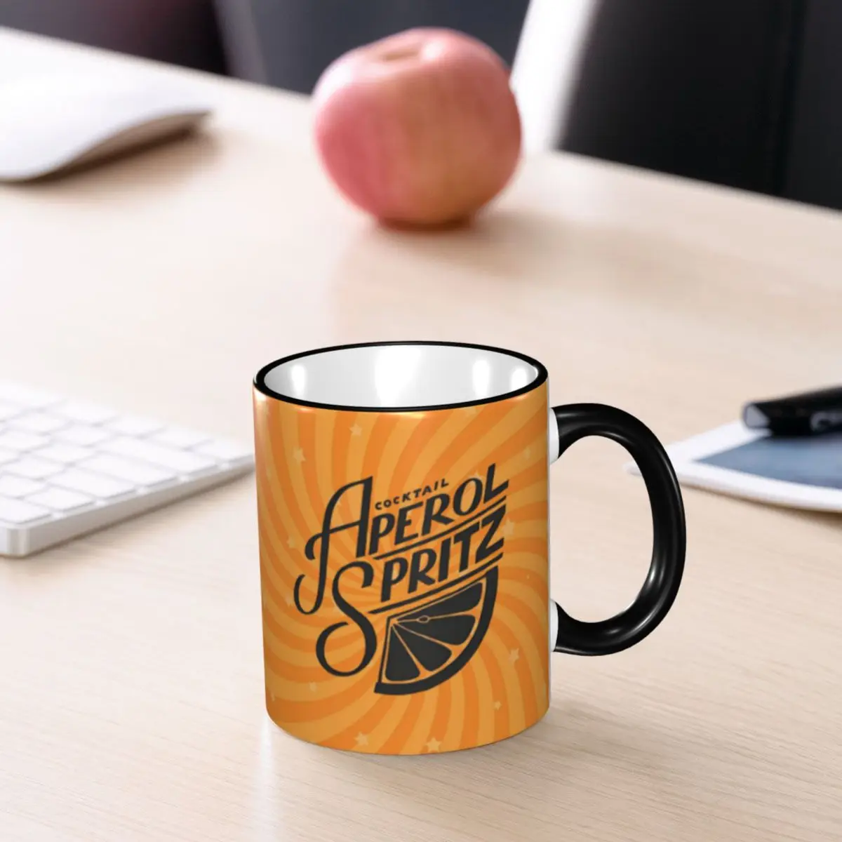 Customized A-Aperols Coffee Mug DIY Cocktail Alcohol Drink Ceramic Mug Cup Creative Present