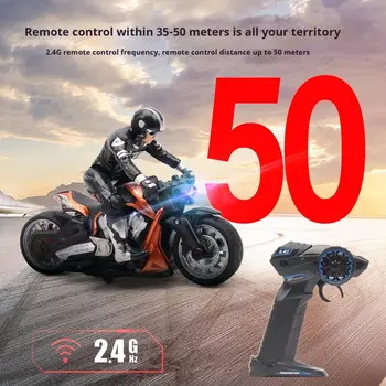Moto télécommandée 2,4 GHz haute vitesse, modèle réduit de voiture tout-terrain pour drift en montagne, cadeau pour les 14 ans et plus 10 best sales Moto radiocommandée - №8