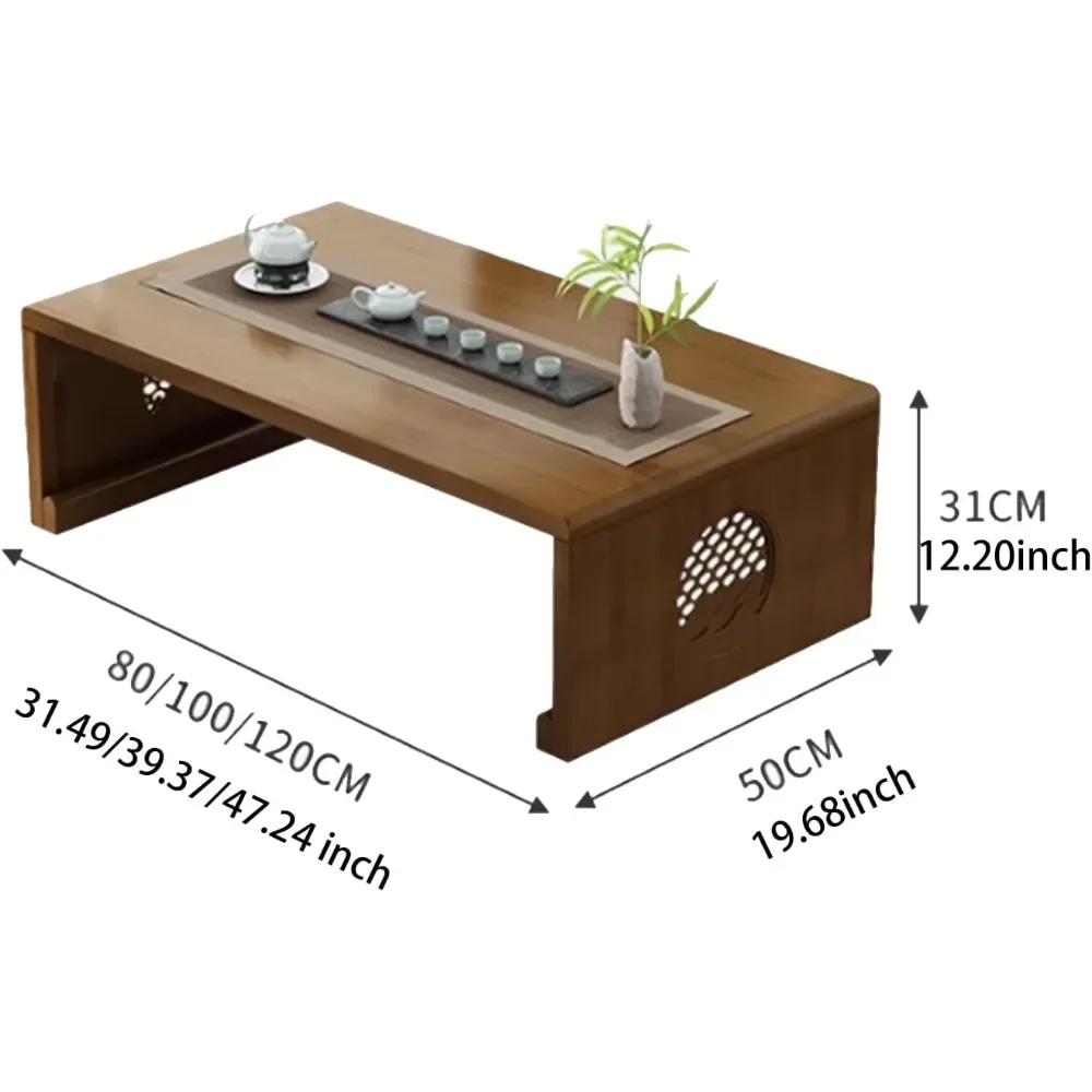 Mesa de centro plegable japonesa, mesa baja para sala de Estar, comedor, té, Tatami, decoración del hogar