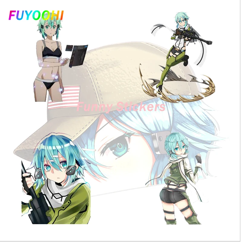 FUYOOHI Play Stickers for Asada Shino Sword Art Online Car Stickers Surfboard Motorcycle Car Accessoires Campervan PVC Decals