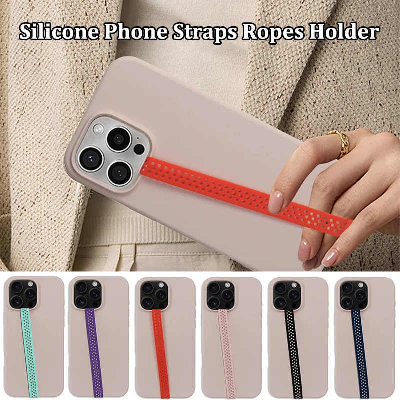 

Breathable Silicone Phone Strap Wristband Hand Band Grip Finger Ring Anti-lost Holder Strap Rope For IPhone Samsung Xiaomi