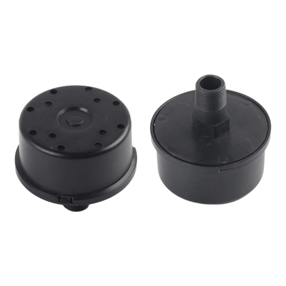 Black Plastic Filter Silencer Air Pump Muffler 16mm Male Thread Air Compressor Muffler Filter Noise Silencer Lightweight