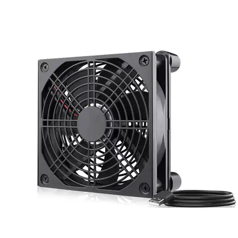 Home Router Cooling Fan Bracket, Silent 120mm X 25mm USB Fan Cooler Switch, Optical Modem Set-Top Box Base