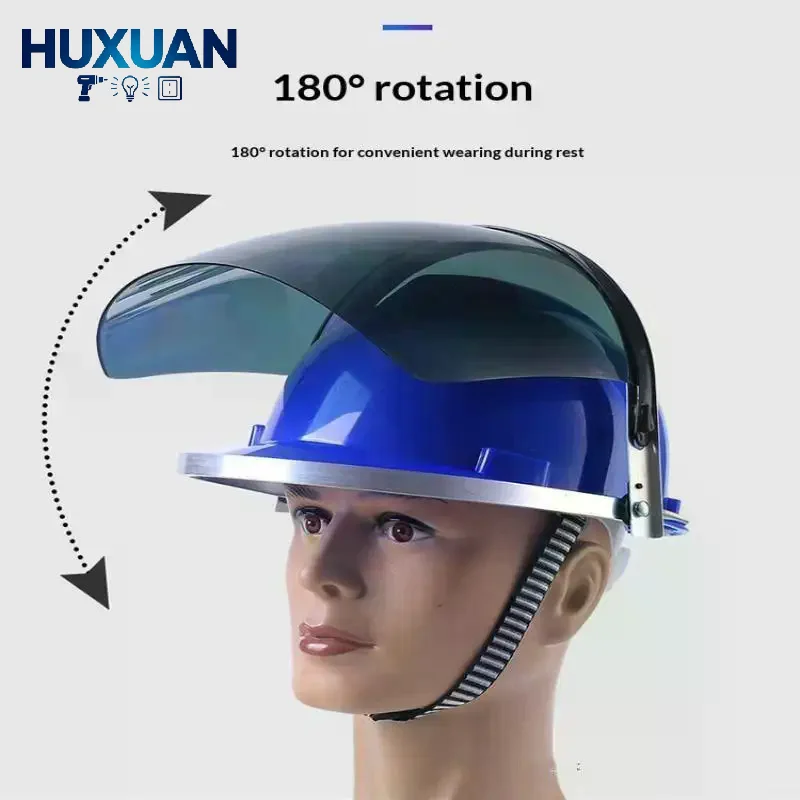Welding Safety Helmet With PC Face Shield  Resistant Heat Insulation Anti Welding Slag For Industrial Welding