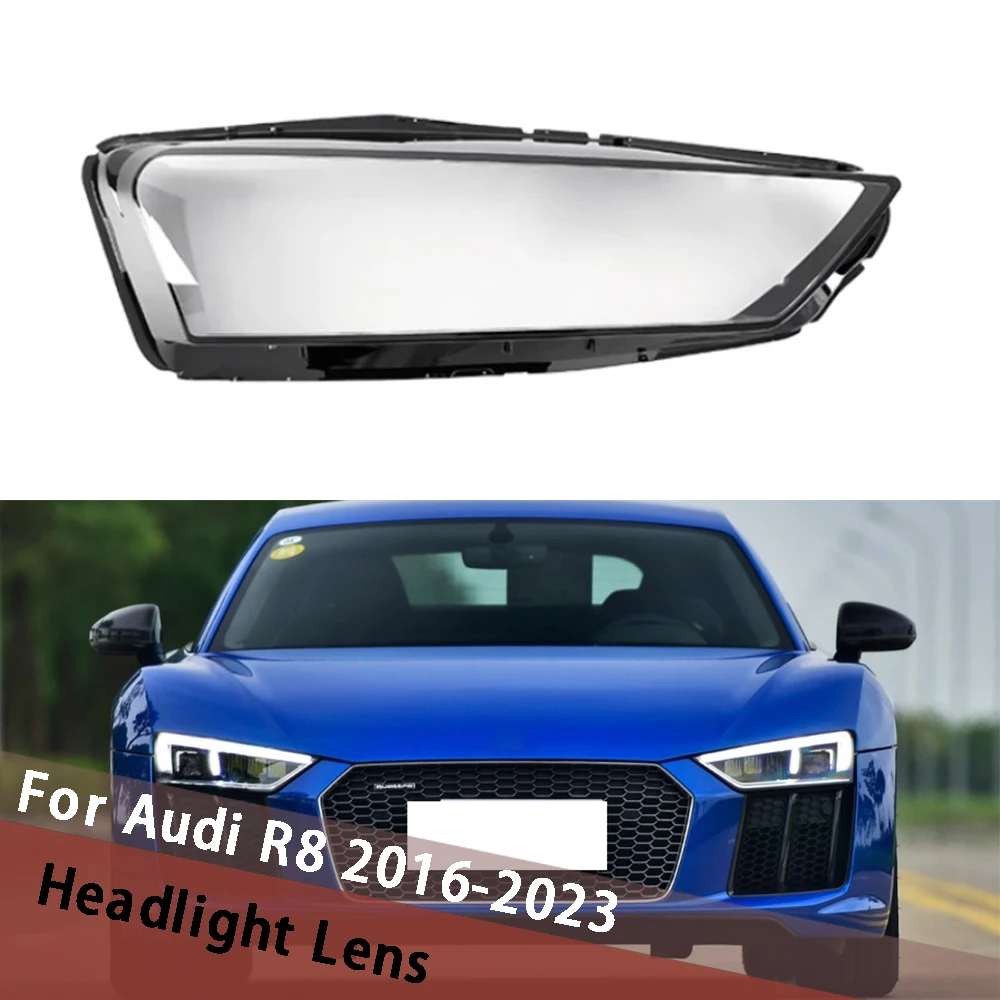 

For Audi R8 2016-2023 Car Headlamp Housing Transparent Lampshade Lampcover Headlight Shell Lens Lamp Cover Plexiglass