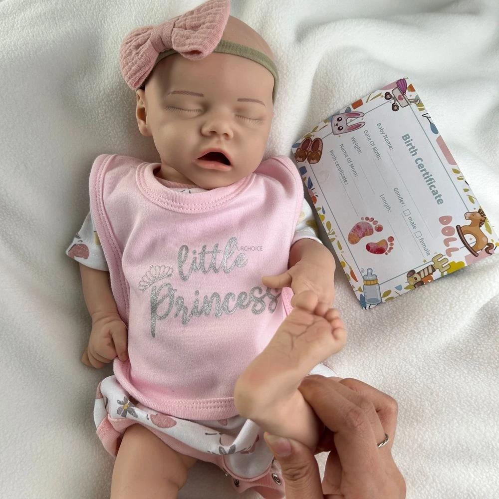 Handmade Platinum ซิลิโคนเด็กทารก Reborn 18 นิ้วเหมือนจริง Expressions และวัสดุกันน้ําตุ๊กตาสําหรับความเครียดบรรเทาของเล่นเด็ก