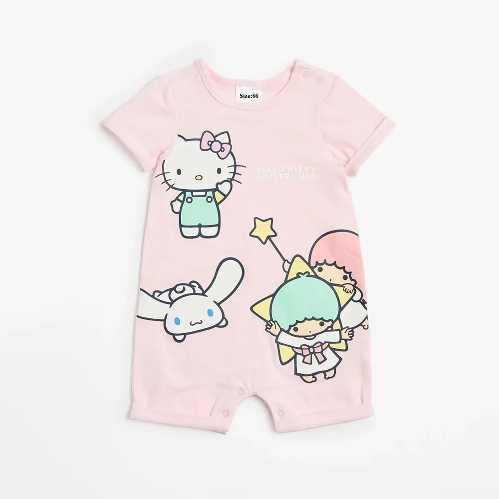 

Hello Kitty Baby Clothes Summer Newborn Baby Jumpsuit Fashion Infantil Costume Cotton Short Sleeve Baby Climbing Clothes Onesie