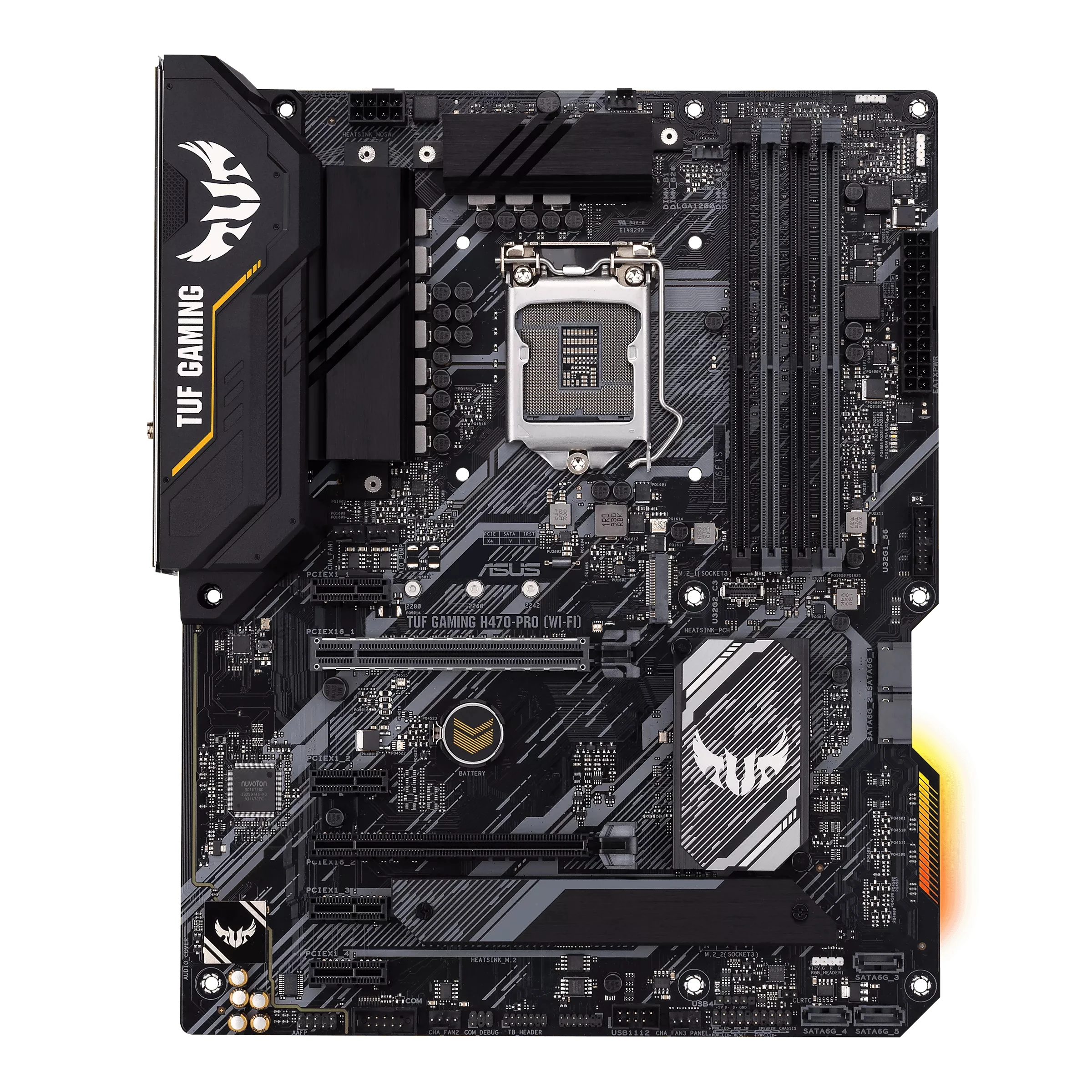 

ASUS TUF GAMING H470-PRO WIFI Motherboard Intel H470 LGA 1200 M.2 ATX DDR4 128GB support Core i3-10300 i5-10400 i5-11500
