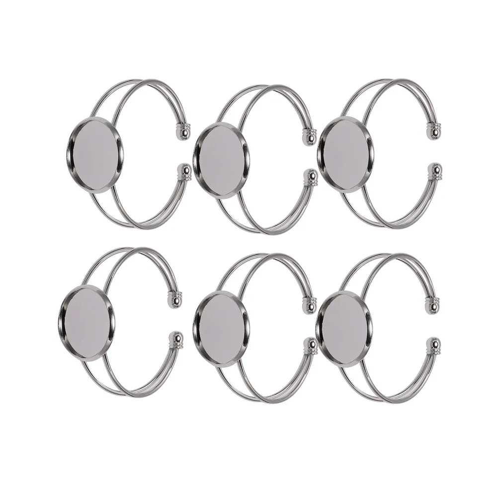 

6 шт. 20-мм медные круглые пластины для браслетов, цепочек на запястье, нержавеющие, прочные основы для изготовления украшений из смолы и фото-кулонов