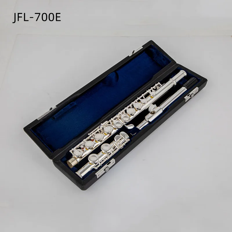 JUPITER JFL-1000RBE 16/17 Close/Open Holes C Key Flute Instrument Cupronickel Nickel/Silver Plated Concert Flute with E key