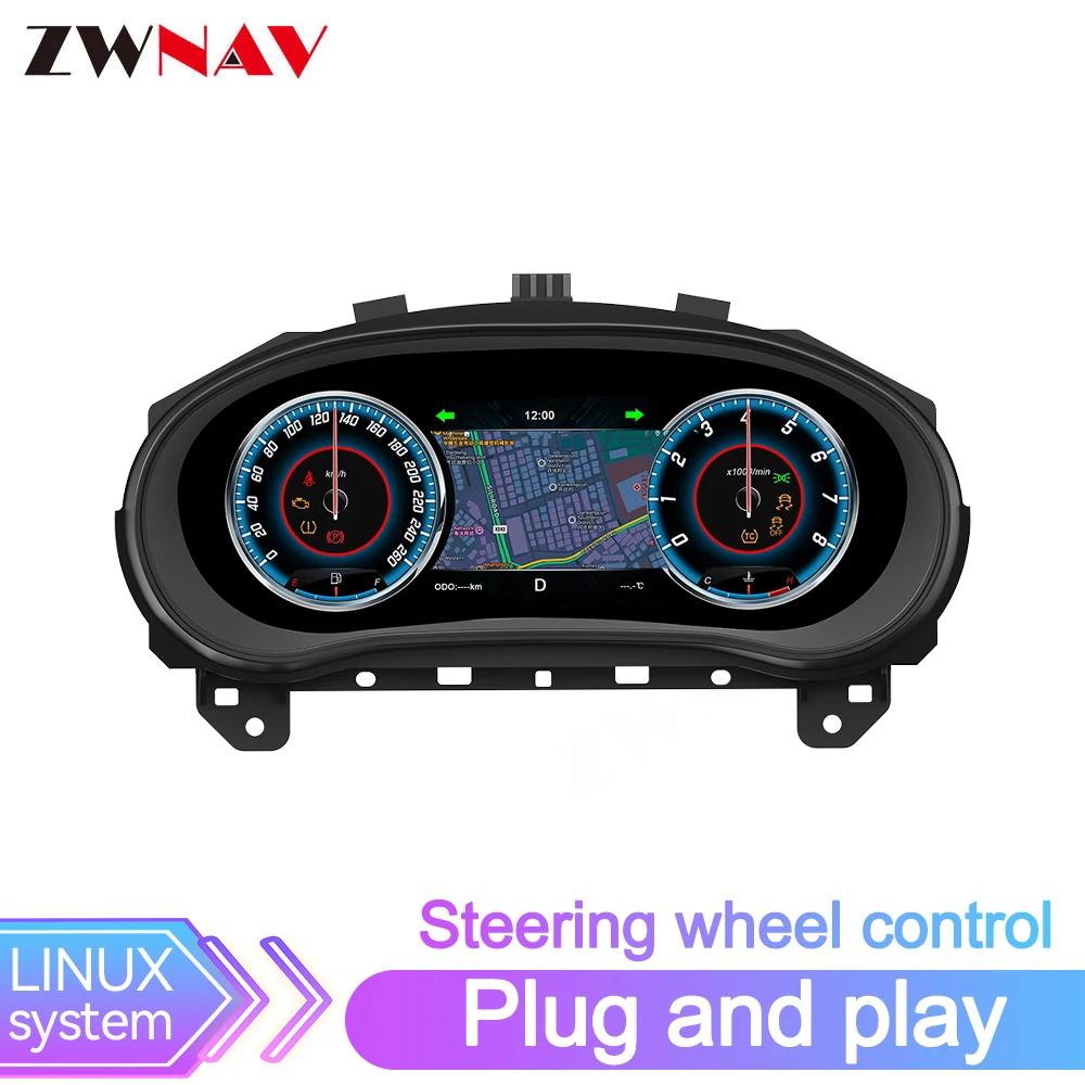 

ZWNAV ЖК-дисплей приборной панели CarPlay цифровой приборной панели для BUICK Regal 2009-2013 автомобильный спидометр Bosstar