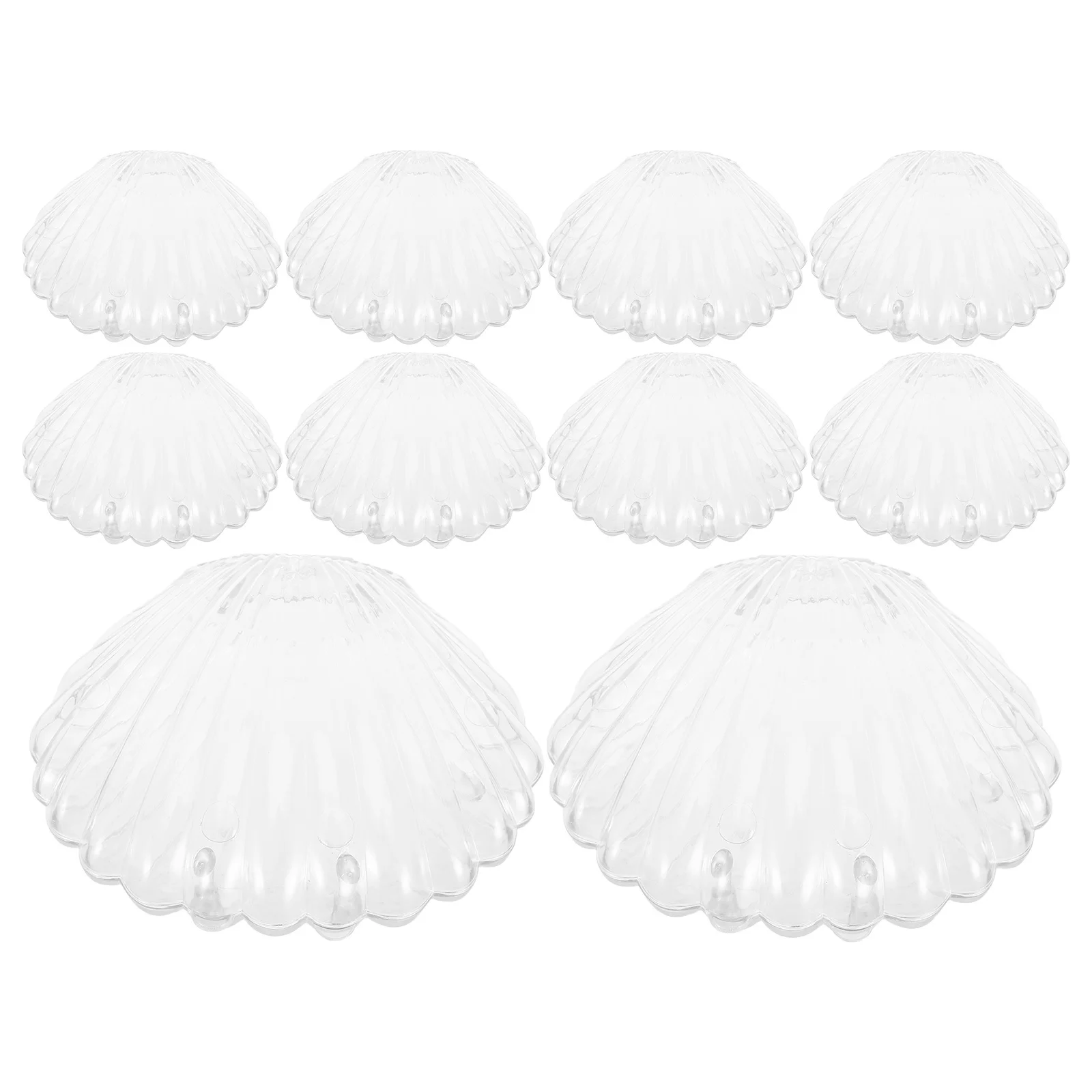 

10Pcs Shell Jewelry Box Transparent Mini Storage Container for Women Small Clear Plastic Organizer Keepsake Earring Bracelet