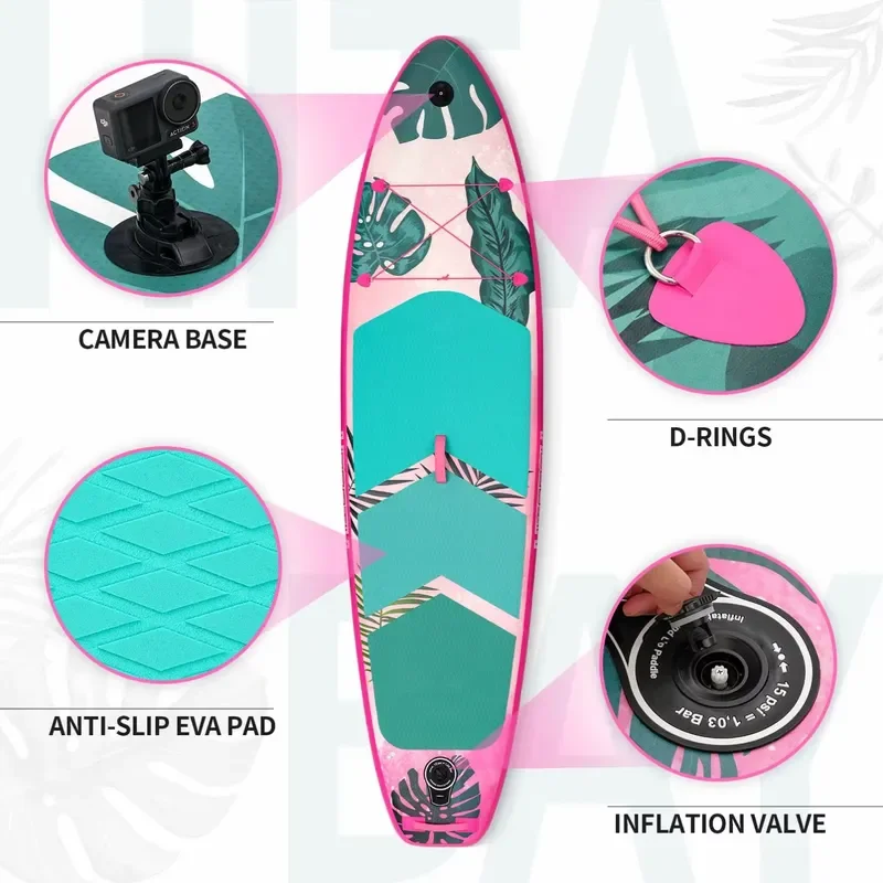 OEM SUP for Pink Inflatable Stand Up Paddle Board All-Round SUP Board Body Board