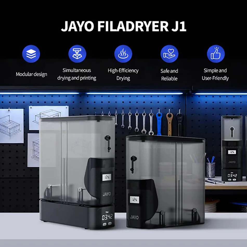 JAYO Filament Dehydrator J1 Suszarka do filamentu do drukarek 3D, utrzymująca filament w suchości podczas drukowania 3D, konstrukcja 2-w-1 z możliwością rozdzielenia. — zdjęcie produktu 2