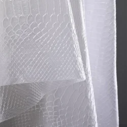 Transparent/Frosted TPU Waterproof Fabric Snake Skin Pattern Tarp Creative Bottoming Shirt Skirt Clothing Fabric for DIY Sewing