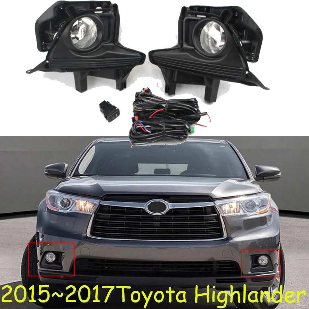 

Car Bumper Headlight For Kluger Highlander Fog Light 2015~2017y Car Accessories Halogen Bulb Auto Highlander Headlamp