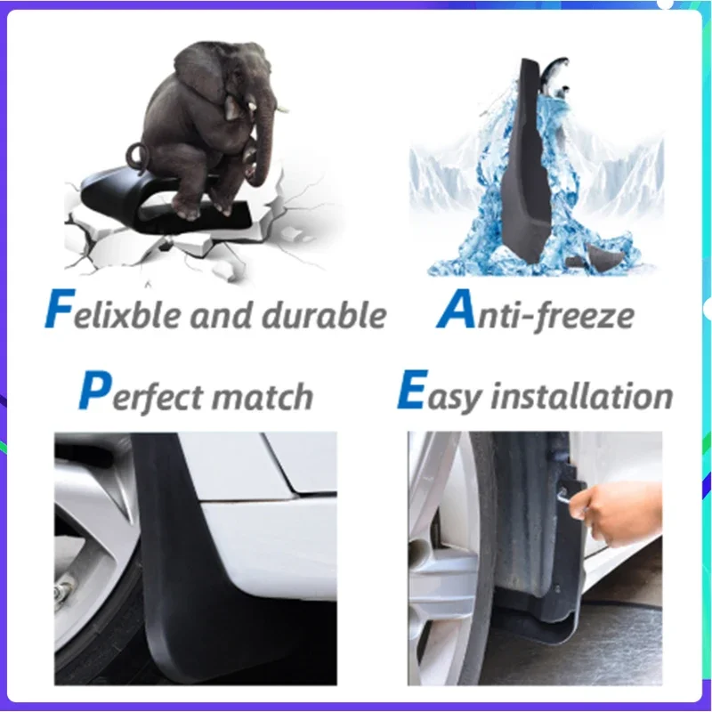 4 PCS Car Mud Flaps for Ford Focus 2 MK2 MK2.5 Hatchback 2005~2011 Mudguard Splash Guards Fender Mudflaps Auto Accessories