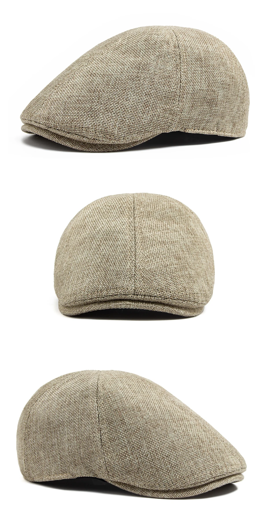 Neue Sommer Leinen Baskenmütze Männer Sonnenblende Flachen Hut Frauen Mode Berets Atmungsaktive Zeitungsjunge Mütze Luxus Vintage Caps Unisex – Detail 8