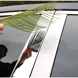 6PCS Silver Chrome Plated Pillar Post Fit For Toyota Camry 2007-2011 2010 2009 2008 Window Door Side Trim Cover Decal Sticker