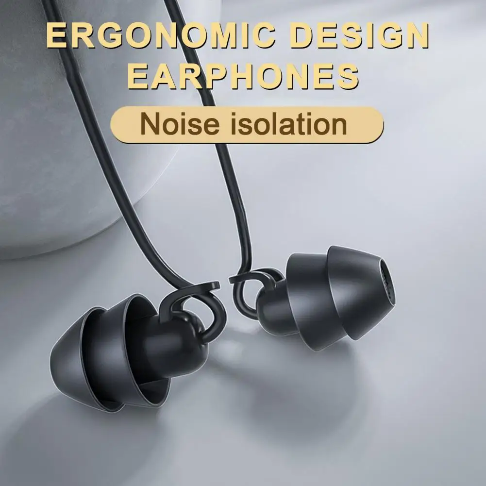 Noise-isolating Headphones Enhanced Sound Insulation Headphones Enhanced Sound Wired Headphones with Noise-canceling for Sports