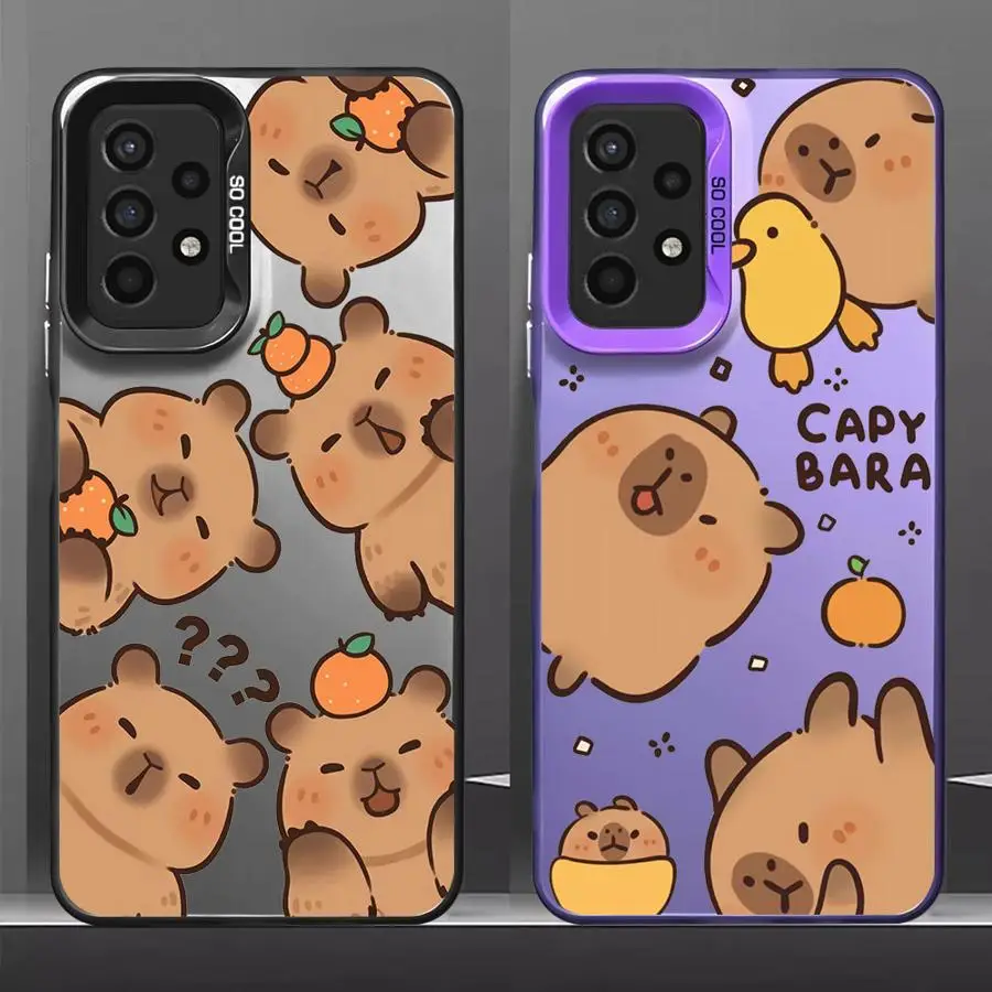 Cartoon Capybara Cute Phone Case for Samsung Galaxy A12 A11 A14 A32 A55 A33 A13 A22 A23 A24 A34 A54 A53 A35 A52 A15 TPU Cover