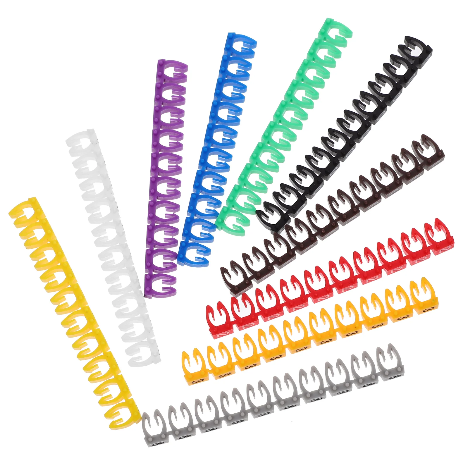 150 Pcs Wire Number Label Markers The Cable Tie Identifier Labels Plastic Electrical Cord Management Thread Holder